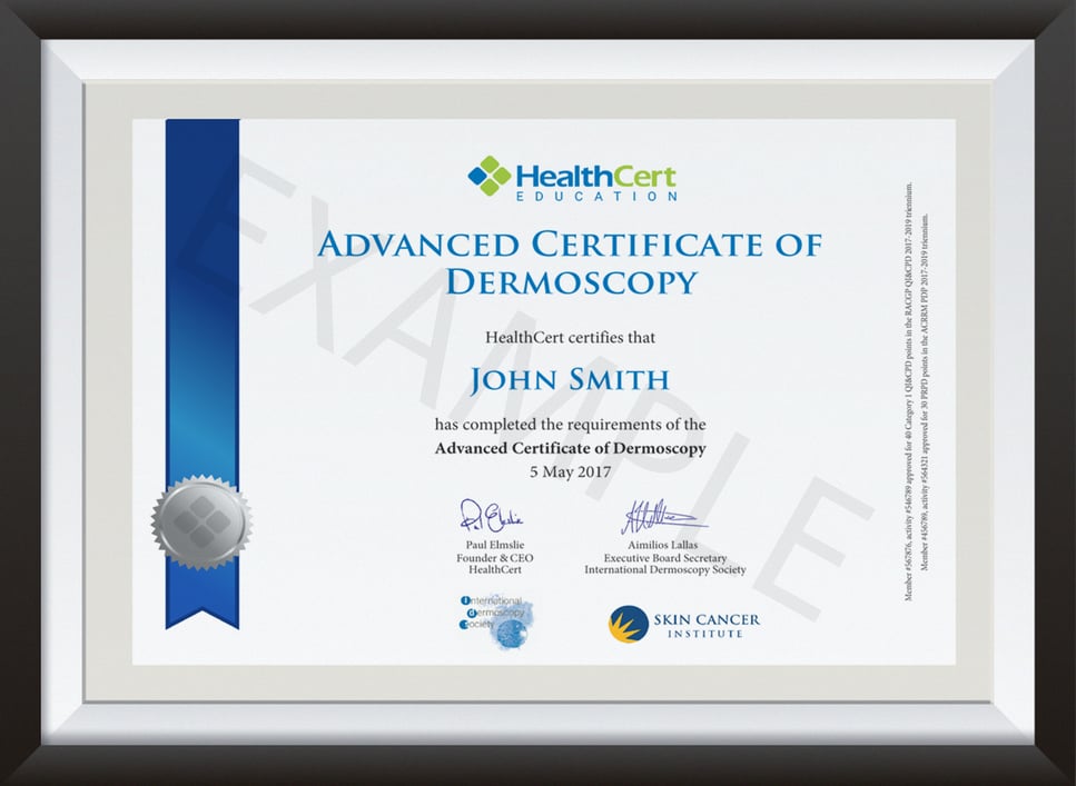 Advanced Certificate of Dermoscopy