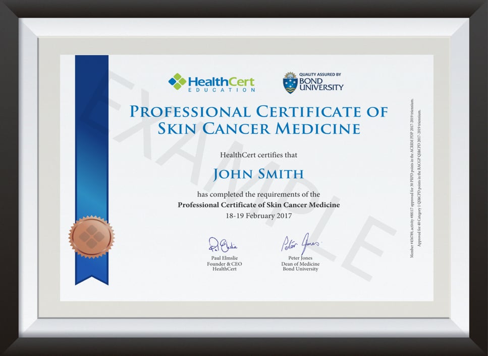 Professional Certificate of Skin Cancer Medicine - 1